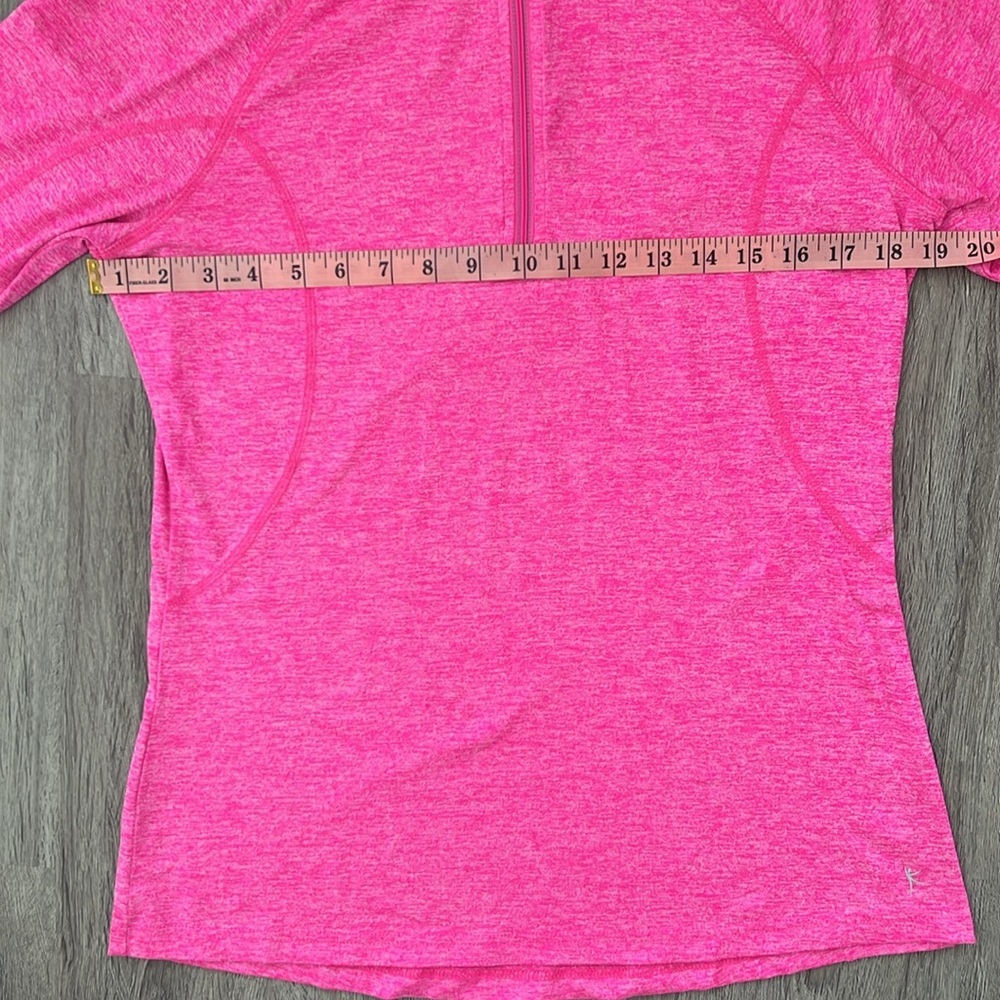 Danskin Now Semi Fitted Pink Women’s 1/4 Zip Pullovef Pink Jacket Size Medium - Picture 4 of 8